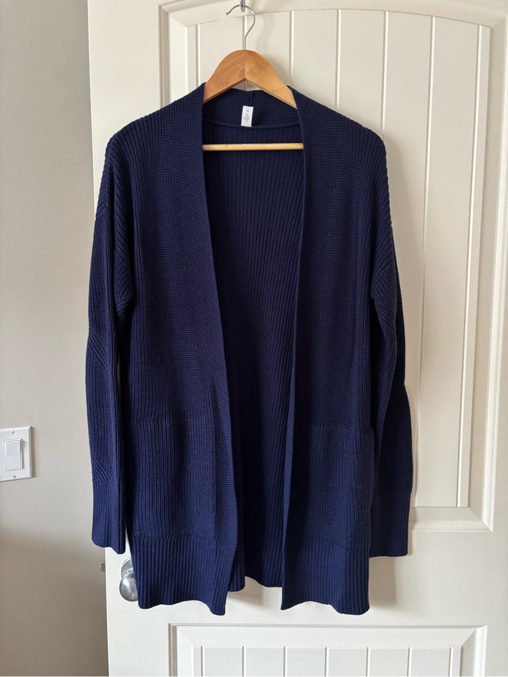 Lululemon Cashlu Sweater Wrap Navy Blue M/L Long Cardigan